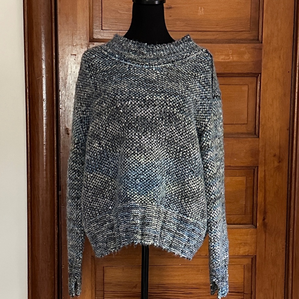 Free People Speckled Knit Cowl Sweater